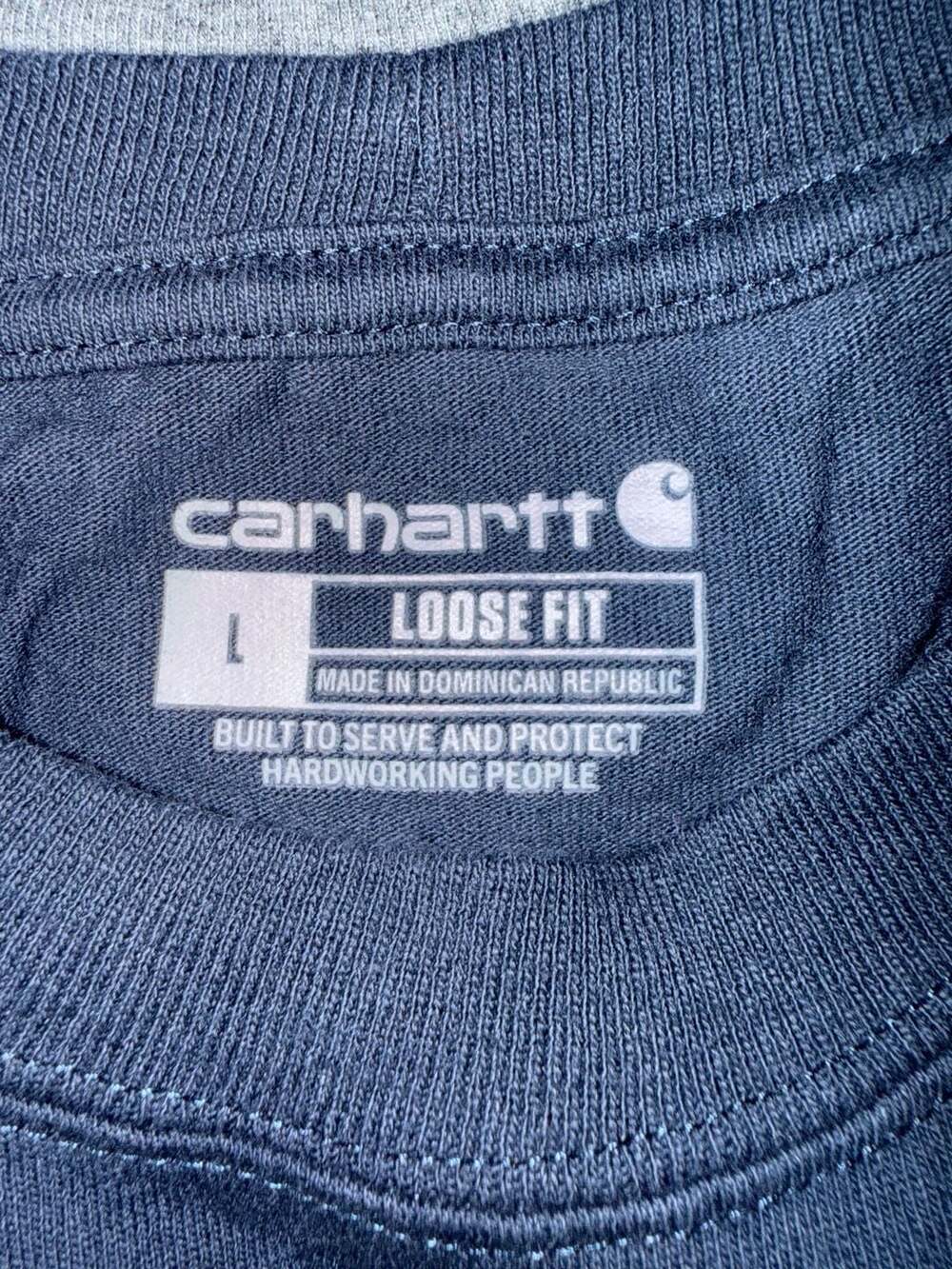 Carhartt Men's Loose Fit Heavyweight Short-Sleeve Pocket T-Shirt Navy